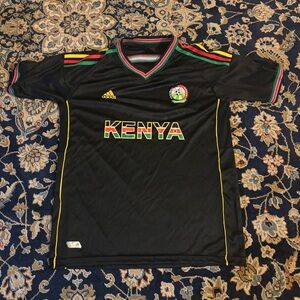 Adidas Kids Black Kenya Soccer Jersey